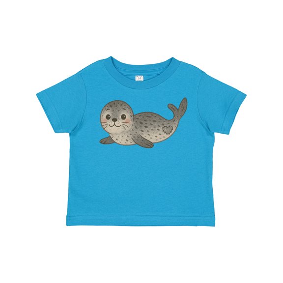 Inktastic Adorable Seal Illustration Cute Animal Art Boys or Girls Toddler T-Shirt