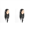 thumbnail image 1 of 2X Cabeza de Maniquí de 40 cm Pelucas Largas de Pelo Negro Práctica de Entrenamiento de Estilo Muñecas de Peluquería Peluca de Maniquí Modelo de Cosmetología de Cabeza Simulada, 1 of 5