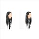 thumbnail image 1 of 2X Cabeza de Maniquí de 40 cm Pelucas Largas de Pelo Negro Práctica de Entrenamiento de Estilo Muñecas de Peluquería Peluca de Maniquí Modelo de Cosmetología de Cabeza Simulada, 1 of 5