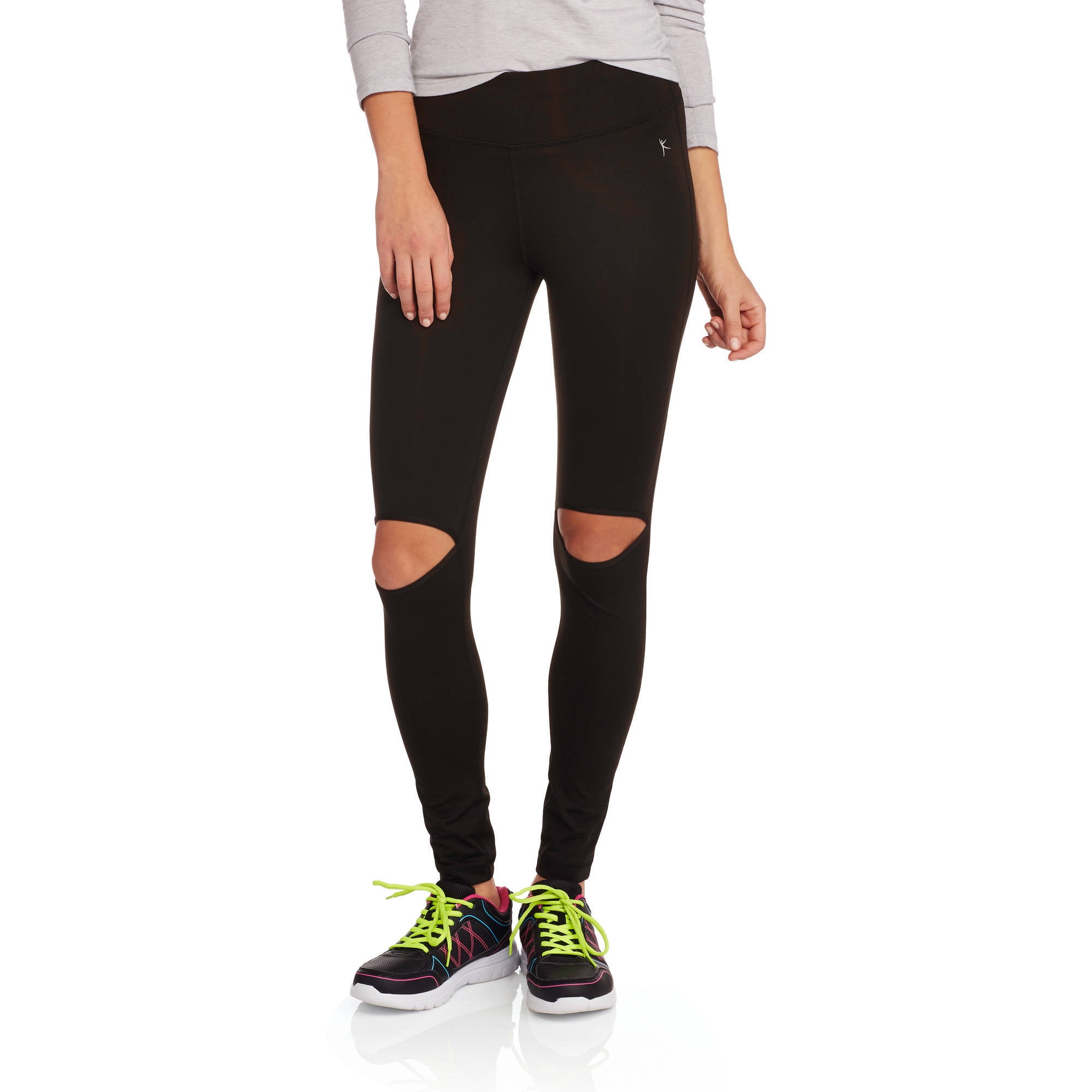 black pants knee cut