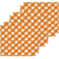 thumbnail image 2 of SKYSONIC Easter Orange Plaid Washcloths, 2 PCS 12x12 Inches Cotton Wash Cloths, Highly Absorbent and Soft Face Towels for Bathroom,Gym,Hotel and Spa, 2 of 7