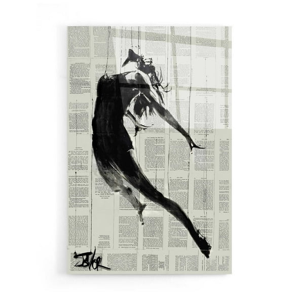 Epic Art 'If I Fall' by Loui Jover Acrylic Glass Wall Art, 16"x24"