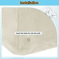 thumbnail image 4 of 2 fundas de sillón elásticas, fundas de silla de poliéster, beige, 4 of 6