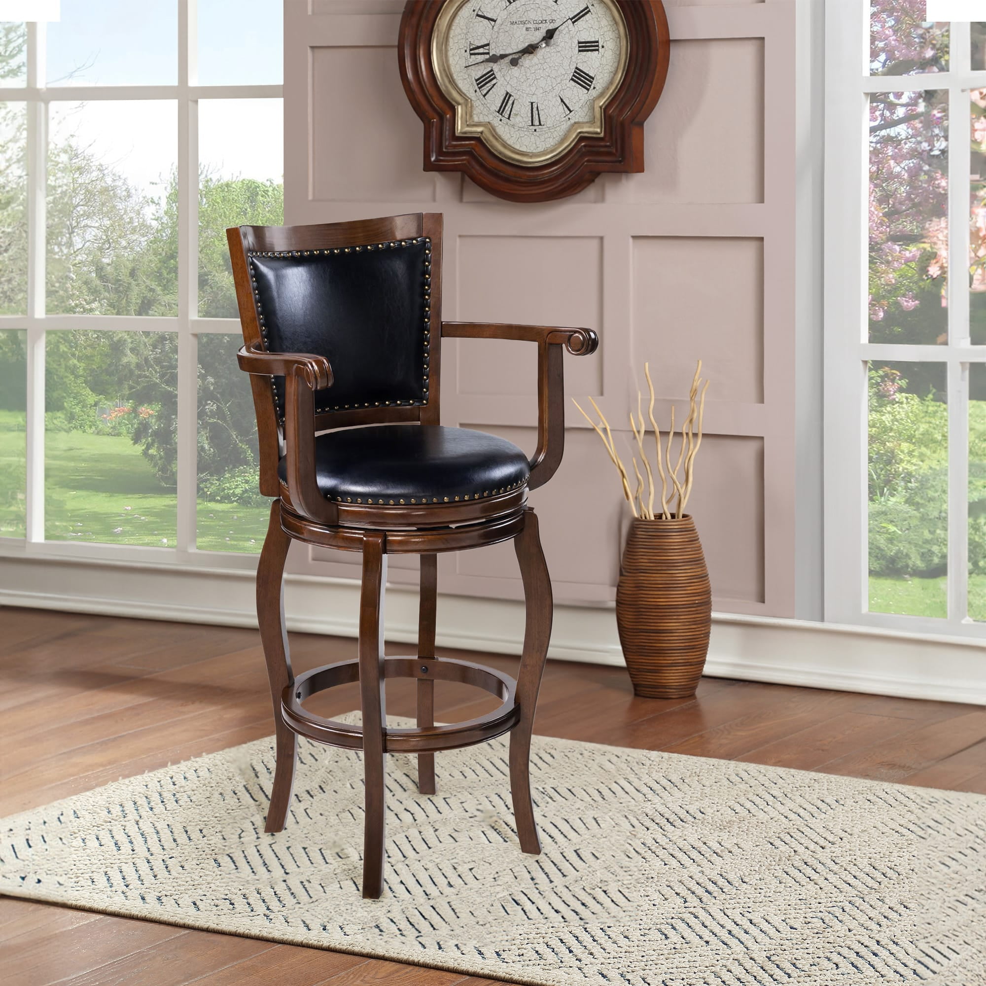 Boraam Jones Extra Tall Swivel Kitchen Bar Stool - Cappuccino
