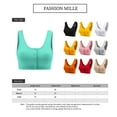 thumbnail image 2 of FashionMille Women's Sexy Snap Trim Front Knit Ribbed Casual Basic Crop BraTank Top, 2 of 5