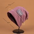thumbnail image 4 of Unisex cálido transpirable a prueba de viento holgado estiramiento ganchillo invierno suave letra Beanie gorras abrigo al aire libre sombrero Fridja nalpqowj27144, 4 of 5