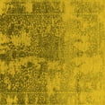 thumbnail image 1 of Ahgly Company Machine Washable Indoor Square Oriental Yellow Industrial Area Rugs, 5' Square, 1 of 4