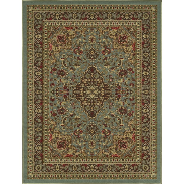 Ottomanson Ottohome NonSlip Rubberback Medallion Oriental 8x10 Indoor