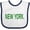 White and Navy, variant on Inktastic New York in Green Text Boys or Girls Baby Bib