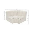 thumbnail image 3 of Meridian Furniture Arc Cream Boucle Fabric Modular Sectional, 3 of 7