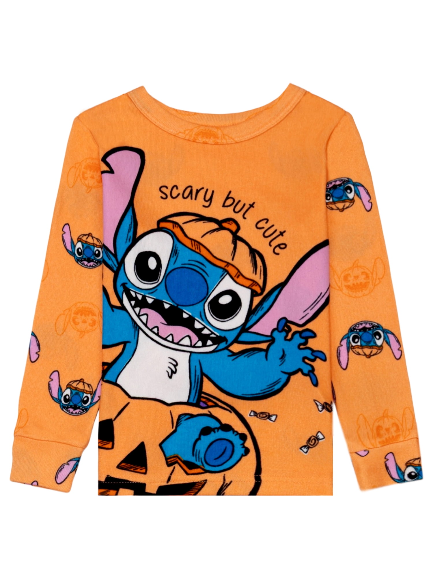 Lilo & Stitch Girls Halloween Long Sleeve Top and Pant Pajama Set, 2-Piece, Sizes 4-10