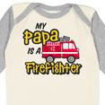 thumbnail image 4 of Inktastic My Papa is a Firefighter with Fire Truck Boys or Girls Long Sleeve Baby Bodysuit, 4 of 5