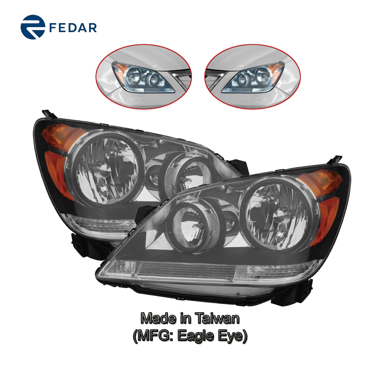 Headlight Lamp Fit 2008 2009 2010 Honda Odyssey Pair