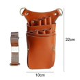 thumbnail image 3 of 5 Color Scissors Pouch Leather Salon Barber Hairdressing Scissors Holster Hair Stylist Tools Bag, 3 of 4