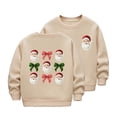 thumbnail image 2 of Cowsor Chandails en Molleton Filles Enfants Mignons Graphiques Col Rond Chandail Tops Manches Longues Vacances, 2 of 5