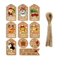 thumbnail image 1 of ADVEN 50pcs Christmas Kraft Paper Tags DIY Thank You Multi Style Crafts Hanging Tag with Rope Labels Gift Wrapping Supplies, 1 of 1