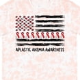 thumbnail image 4 of Inktastic Aplastic Anemia Awareness Red and White Ribbons and Flag T-Shirt, 4 of 5