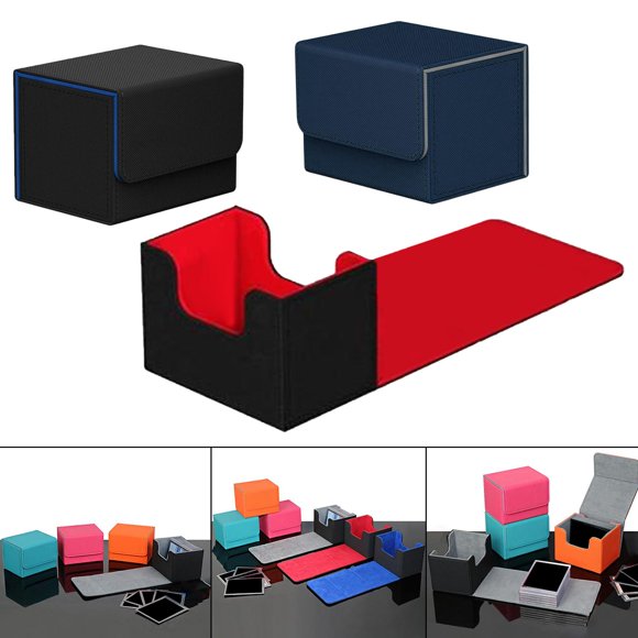 3x Trading Card Deck Box Storage Holder Case Collectible Organizer Card Cola Estuche de baraja de cartas coleccionables