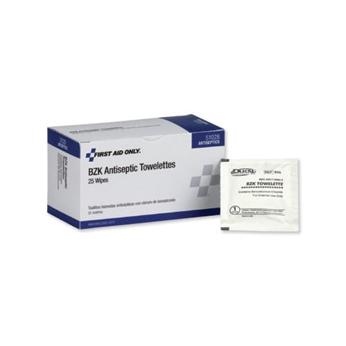 First Aid Antiseptic Towelettes 25/Box