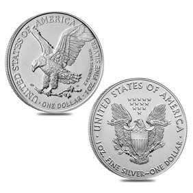 1 oz Silver American Eagle $1 Coin BU Random Year .999