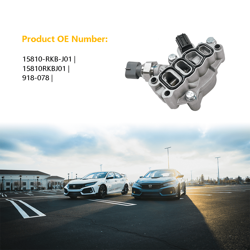 15810-RKB-J01 Engine Variable Valve Timing (VVT) Solenoid, VTEC Solenoid Spool Valve, Transmission Clutch Dual Linear Shift Solenoid | Fit for Honda Accord Odyssey Pilot V6 3.0L 3.5L | OE# 918-078