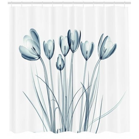 Flower Shower Curtain X Ray Transparent Image Of Tulips Solarized