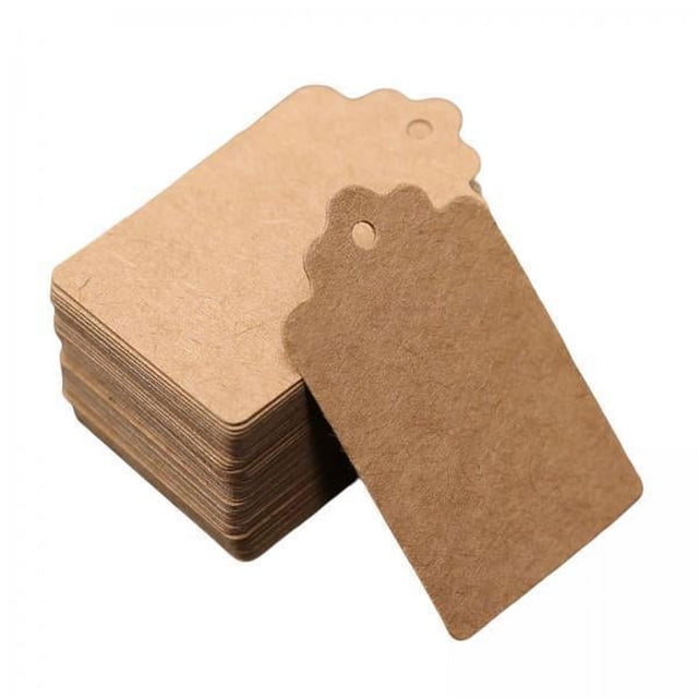3x Etiquetas de Papel 100x, Etiquetas Personalizadas Multiusos de Estilo Vintage Sin Patrón para Adornos Colgantes, Envoltorio de Regalo para Hornear, 3 piezas