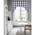 thumbnail image 4 of Farm Blue Plaid Swag Valance for Windows 56'' x 36'', Light Filtering Kitchen Curtains Valances for Bathroom/Living Room/Bedroom/Café, Rod Pocket Curtain Panel, 4 of 6