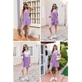 thumbnail image 3 of Romper Ekouaer para mujer, gofre, sin mangas, color lila, talla M, 3 of 6