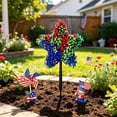 thumbnail image 6 of Eolstice 4th of July Star Shaped Artificial Topiary, UV Resistant Boxwood Potted Plant, Decorative Red Blue Anniversary Merchandise for Front Door Outdoor Garden Decor, 6 of 9