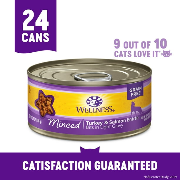 Wellness Complete Health Natural Grain Free Wet Canned Cat Food, Minced