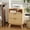 Oak, variant on Huisuilinss Fluted Nightstand,Modern Fluted Bedside Table With USB Ports And Outlets,Wood Night Stand With 2 Drawers And Open Shelf,Mid Century End Table With Wood Feet For Living Room Bedroom Office