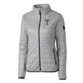 thumbnail image 2 of Women's Cutter & Buck Gray Georgia Tech Yellow Jackets Vault Rainier PrimaLoft Eco Insulated Full-Zip Puffer Jacket, 2 of 3