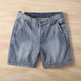thumbnail image 5 of Men's Jorts Baggy Jean Shorts Mid Waist Vintage Washed Summer Denim Shorts 5 inch Blue, 5 of 6