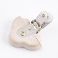 thumbnail image 3 of 20pcs Beech Wood Pacifier Holder Clips with Iron Clips Car BurlyWood 41x45x18mm Hole: 3.5x6mm, 3 of 3