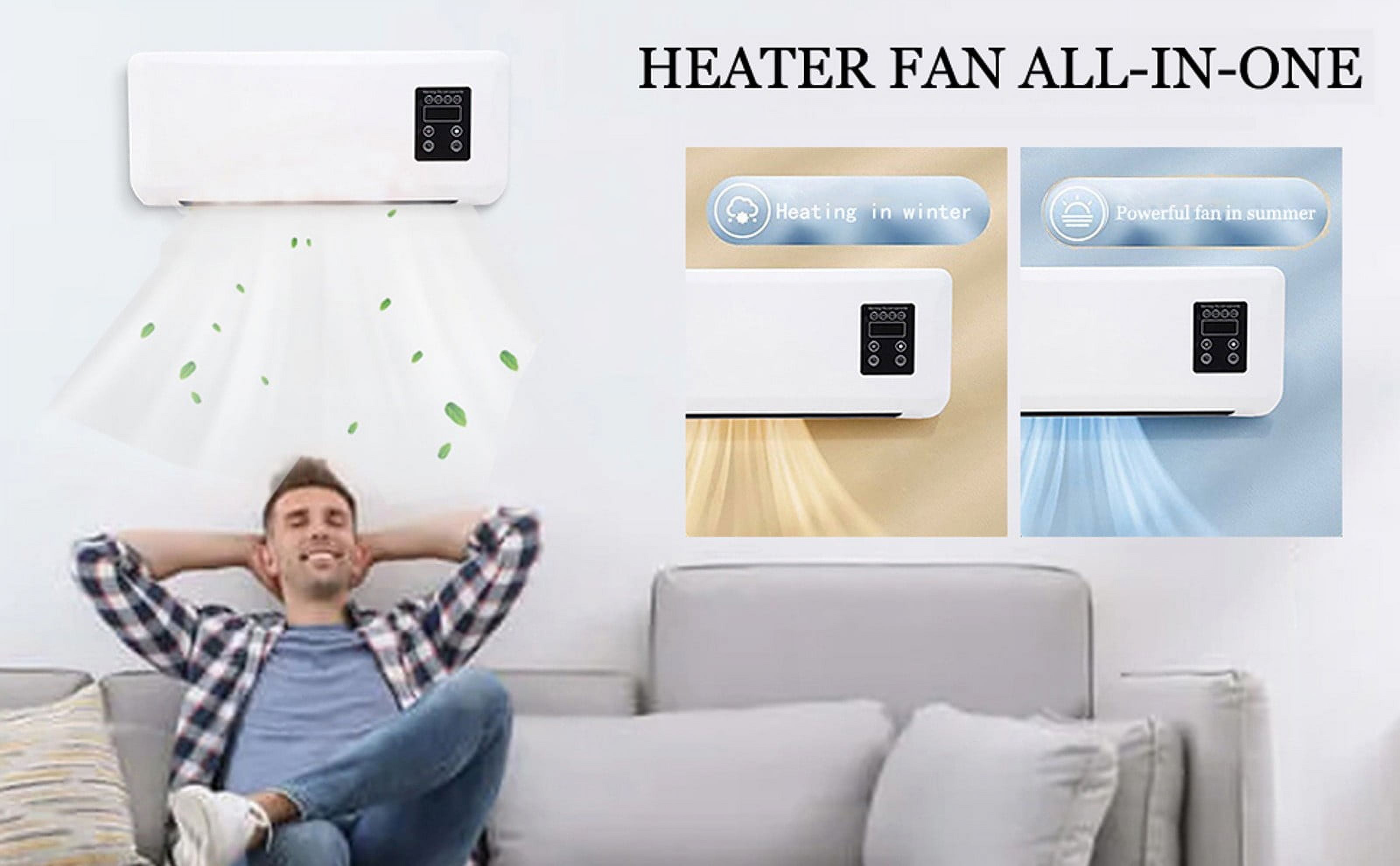 Totil Air Heater Two In One Wall Mounted Mobile Air Electric Fan Fully Installed Mobile Air Conditioning 2024 Mini Split AC/heating System W Portable Ductless Remote Home/bedroom/studio