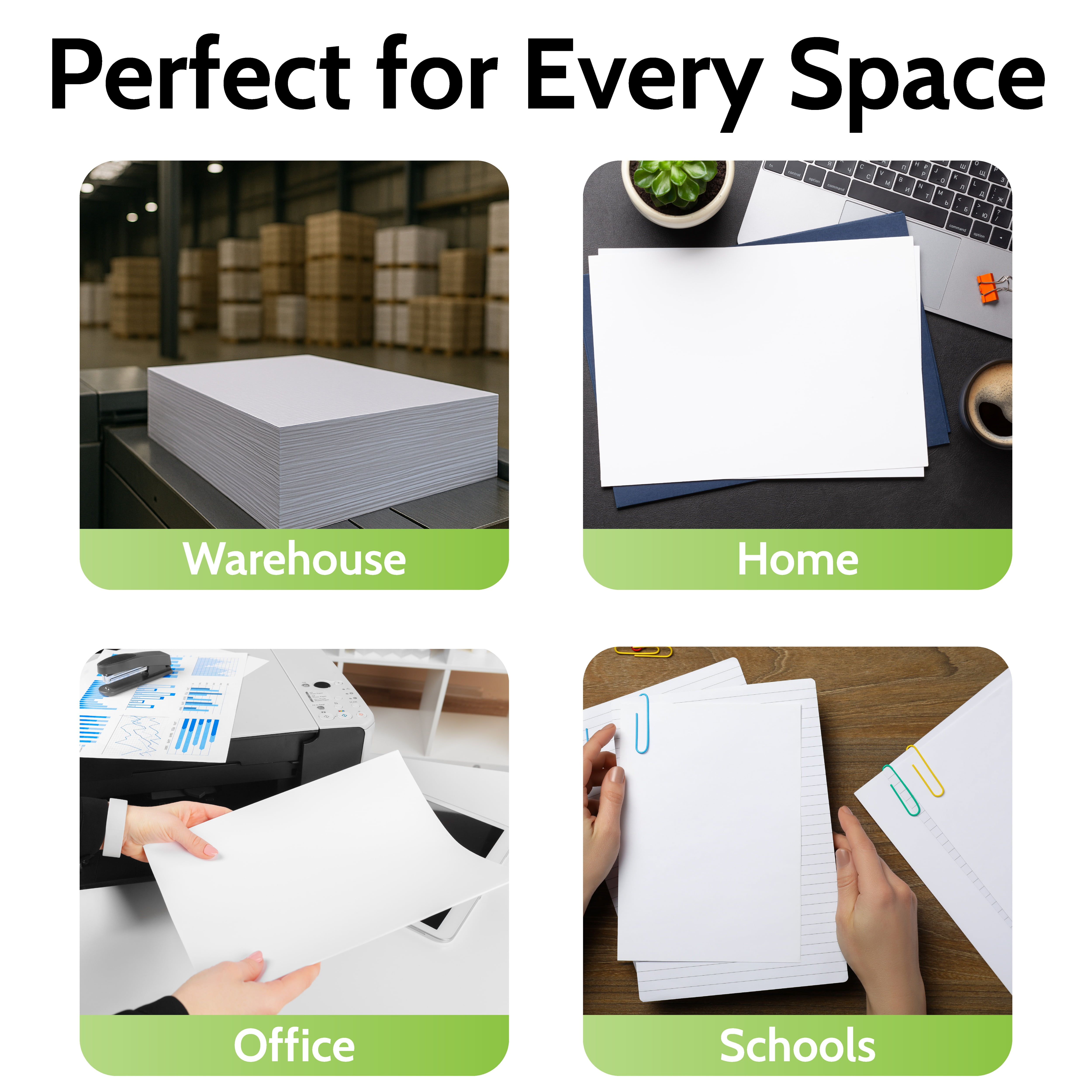 MMBM 10 Case 8.5" x 11" White Copy Paper 75 GSM Matte Virgin Paper for Black & White and Color Printing 500 Sheets/Case