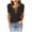 Black summer tops for women, variant on USSUMA Summer Tops for Women Trendy Sexy Cut Out Short Sleeve Dressy Shirts Blouses V Neck Women's Tops Summer 2022 Solid Color Hollow Out Casual Tshirts Tunic Plus