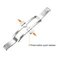 thumbnail image 4 of 20mm Folding Deployment Clasp Buckle Stainless Steel Watch Band Extender 6mm Install Width, Silver Tone, 4 of 5
