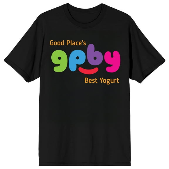 The Good Place GPBY Good Place's Best Yogurt on Black Short Sleeve Adult T-Shirt-5XL
