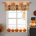 thumbnail image 6 of Valances for Windows Scottish Highland Cow Rod Pocket Short Curtain for bathroom living room bedroom Country Pumpkins Check 1 Panel 42x12in, 6 of 9