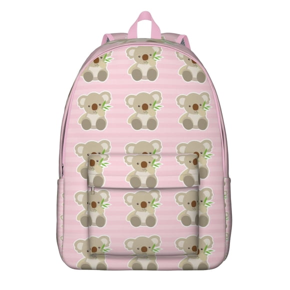 Sac à Dos Scolaire Imprimé Animal Mignon Ours Koala – Sac de Voyage Léger avec Matériau Durable Oxford, Grande Capacité, Caractéristiques Anti-Vol pour Étudiants, Adolescents et Femmes