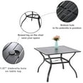 thumbnail image 2 of Sophia & William Outdoor Metal Square Dining Table for 6 Chairs, 2 of 5
