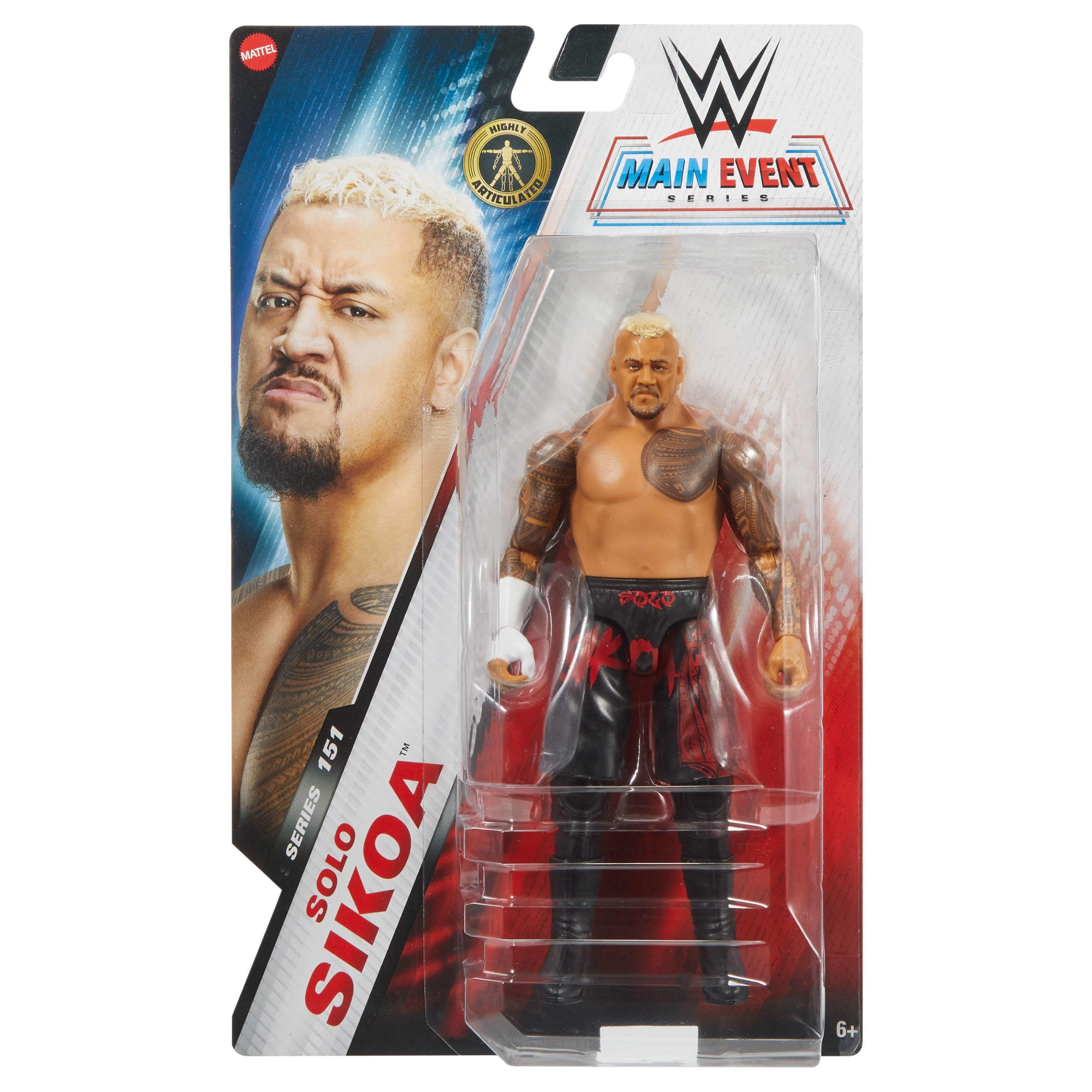 WWE Solo Sikoa Action Figure, Main Event Series #151 6-inch Collectible Superstar with Articulation