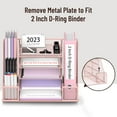thumbnail image 4 of INTIGE 5-Tier Metal Desk Organizer with File Holder, Paper Letter Tray Organizer for Office, Pink, 1 Pcs, 4 of 5