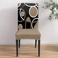 thumbnail image 4 of Abstract Dining Room Chair Covers Set of 8, Modern Art Texture Decoration Black Stretch Chair Slipcovers Removable Washable Seat Cover Chair Protectors for Kitchen Home, Hotel Banquet, 4 of 6