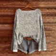 thumbnail image 2 of WTOBBY Women's Lightweight Knit Pullover Sweater with Round Neck, Long Sleeve Casual Design for Comfort, Soft and Breathable, Perfect for Layering and Relaxed Wear,Khaki L, 2 of 3