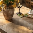 "Gexpusm Farmhouse Oak Style Coffee Table, Square, with Storage, Rustic