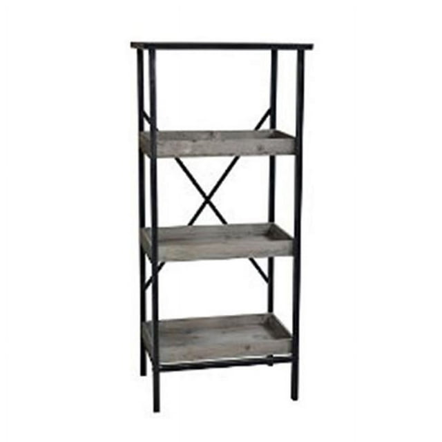 Cheungs FP-4022 Étagère de Rangement en Métal avec 3 Étagères en Bois