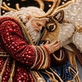 thumbnail image 3 of Christmas Santa and Reindeer Pearl Art DIY Kit, 5D Diamond Painting Set, Crystal Bead Holiday Decor, Xmas Wall Decoration, Festive Craft Gift for Adults, 3 of 4